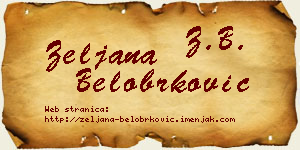 Željana Belobrković vizit kartica